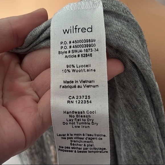 Wilfred tshirt grey heathered flowy oversized vintage rare silver  cute y2k - Picture 4 of 5
